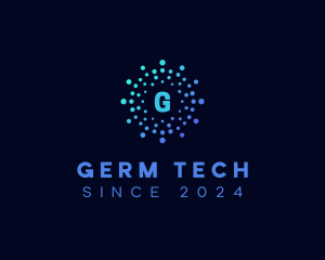 Creative Tech Particle logo design