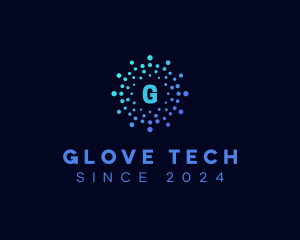 Creative Tech Particle logo design