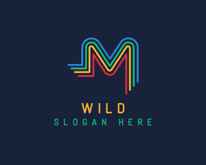 Generic - Colorful Letter M Lines logo design