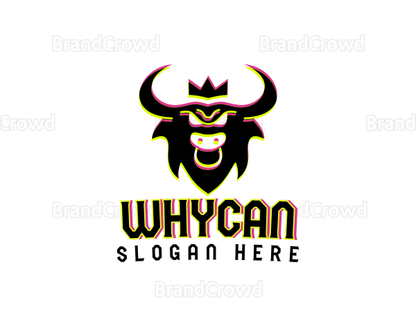 Crown Bull Anaglyph Logo