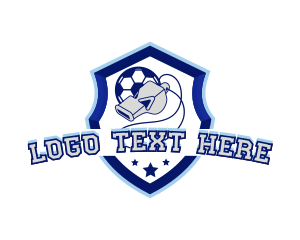 Soccer Coach Whistle Logo