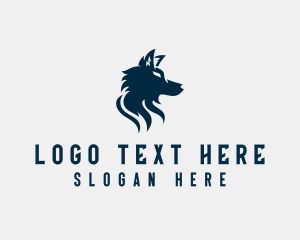 Heraldic - Wild Wolf Animal logo design