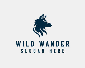 Wild Wolf Animal logo design