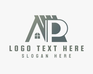 Architecture - House Broker Letter P logo design