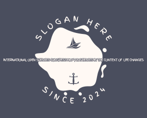 Ship - Marine Sailboat Anchor logo design