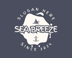 Marine Sailboat Anchor logo design