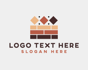Remodeling - Brick Tile Flooring logo design