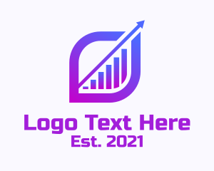 Quarter - Purple Bar Diagram logo design
