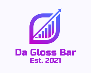 Purple Bar Diagram  logo design