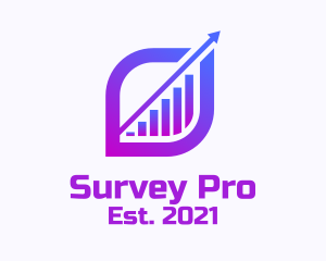 Survey - Purple Bar Diagram logo design