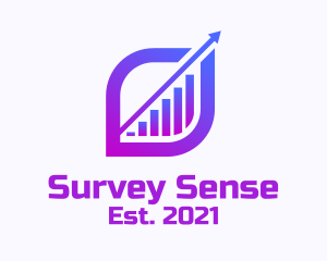 Survey - Purple Bar Diagram logo design