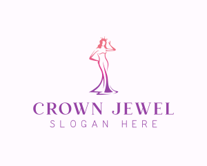 Pageantry - Beauty Pageant Woman logo design