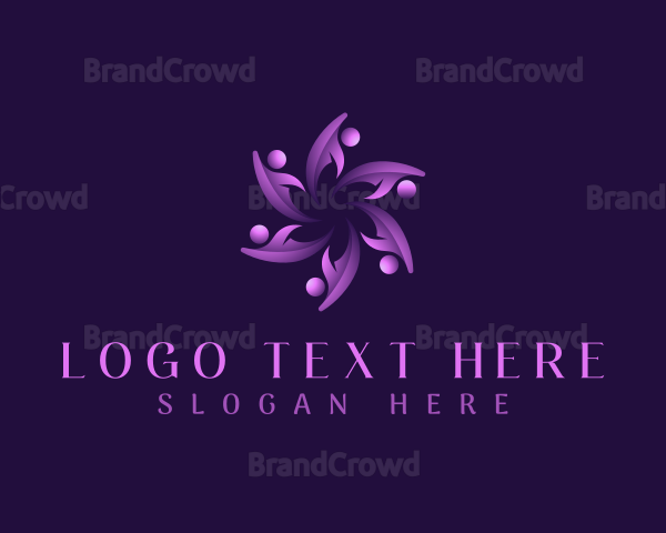 People Human Flower Logo