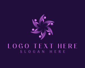 People Human Flower logo design