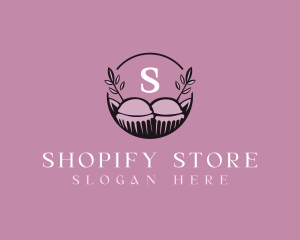 Floral Cupcake Baking logo design