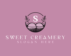 Floral Cupcake Baking logo design