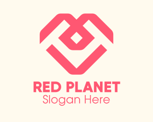 Red Real Estate Heart logo design