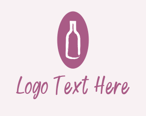 Brush - Wine Bottle Watercolor logo design
