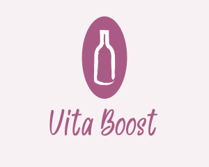 Publishing - Wine Bottle Watercolor logo design