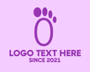 Outlines - Purple Foot Step logo design