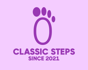 Purple Foot Step logo design