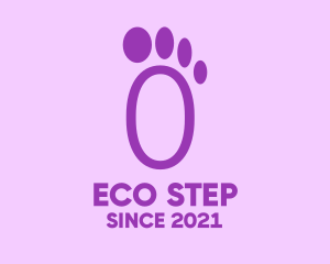 Footprint - Purple Foot Step logo design