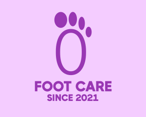 Purple Foot Step logo design