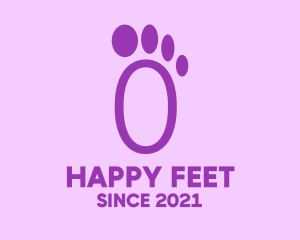 Foot - Purple Foot Step logo design