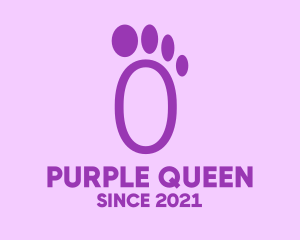 Purple Foot Step logo design