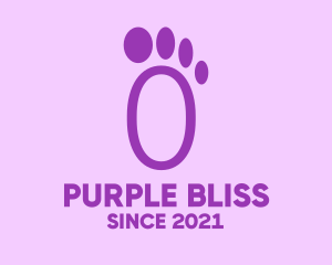 Purple Foot Step logo design