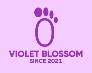 Purple Foot Step logo design