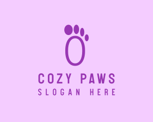 Purple Foot Step logo design