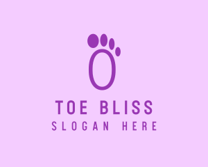 Purple Foot Step logo design