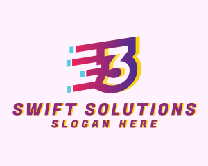 Speedy - Speedy Number 3 Motion Business logo design