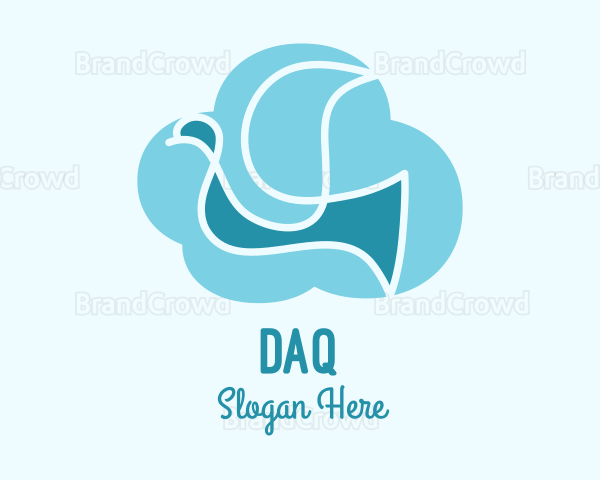 Blue Cloud Bird Logo