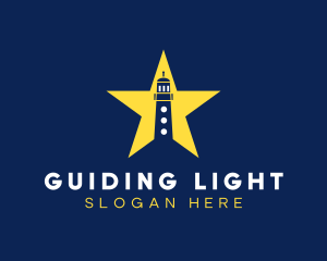 Star Lighthouse Tower logo design