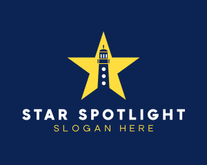 Star Lighthouse Tower logo design