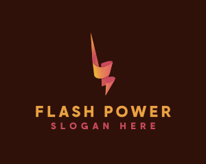 Dynamic Lightning Bolt logo design