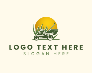 Gardening - Lawn Mower Grass Cutter logo design