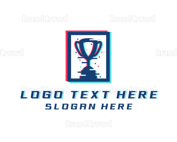 Gaming Pixel Trophy Logo