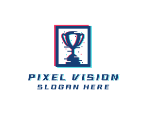 Gaming Pixel Trophy logo design