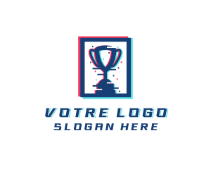 Tech - Gaming Pixel Trophy logo design