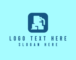 Social Network - Elephant Computer App logo design