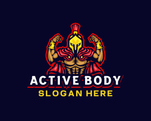 Physical - Spartan Muscle Warrior logo design