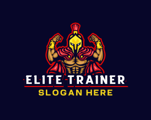 Spartan Muscle Warrior logo design