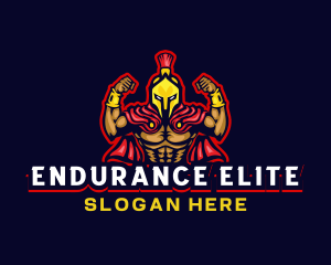 Spartan Muscle Warrior logo design