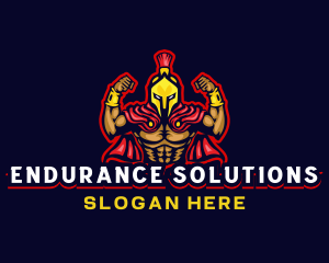 Spartan Muscle Warrior logo design