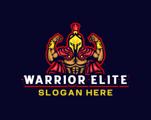 Spartan Muscle Warrior logo design