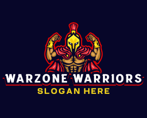 Spartan Muscle Warrior logo design