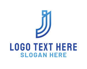 Initial - Modern Company Letter J logo design